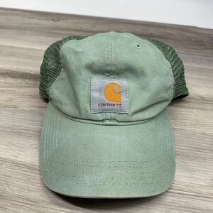 Carhartt Hat Cap Snapback Green Work Wear Logo Outdoors Adjustable Mens